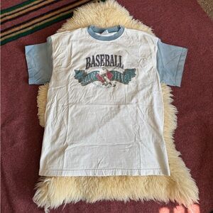Vintage 90s Gear For Sports Baseball Hall of Fame Cooperstown NY Ringer Tee